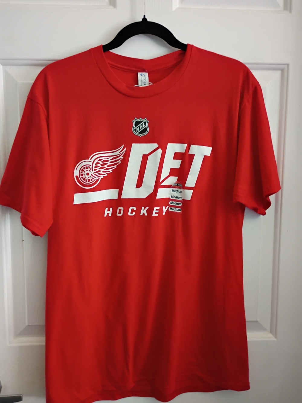 Detroit Red Wings DET Hockey Red Tee. New